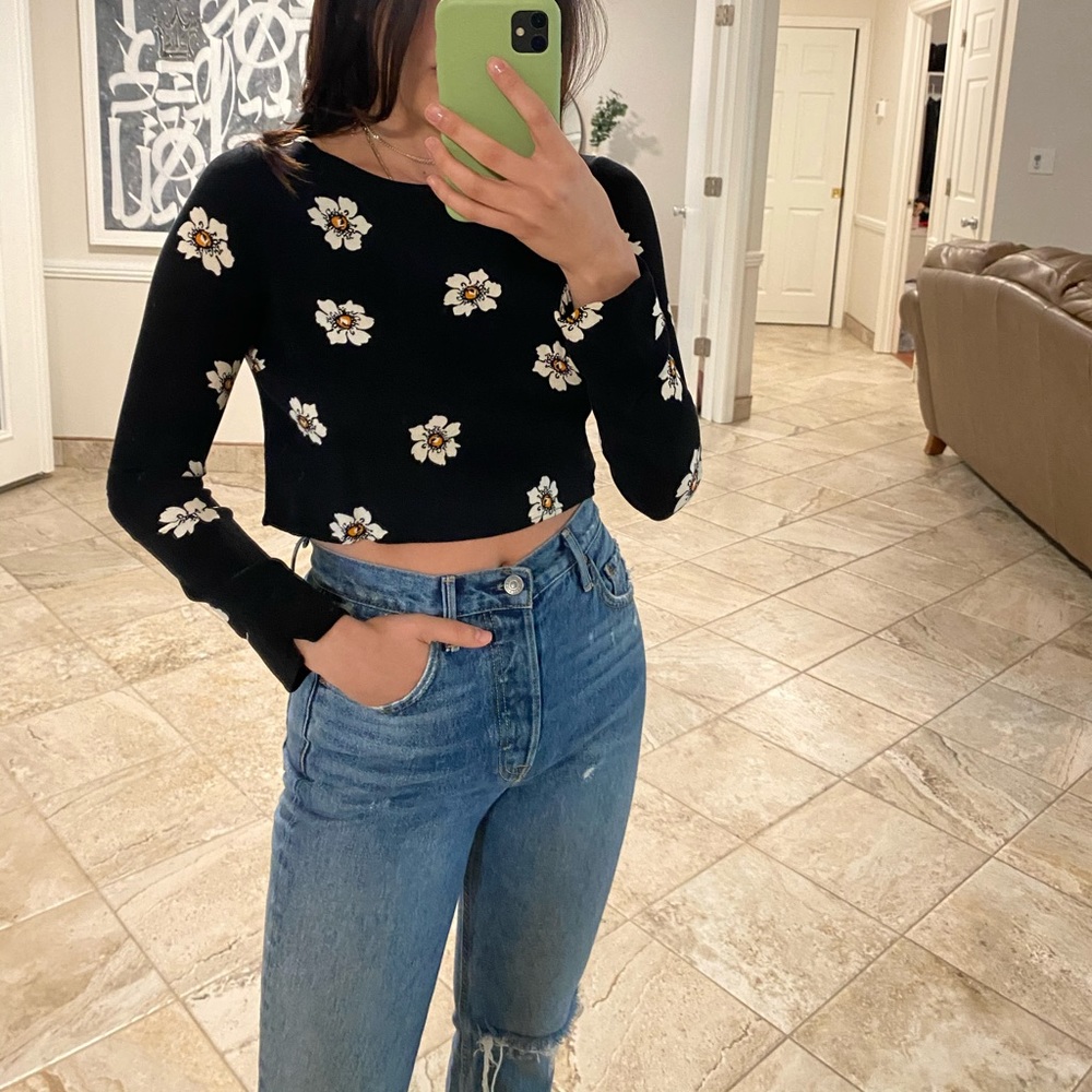 Pacsun Floral Crop Top